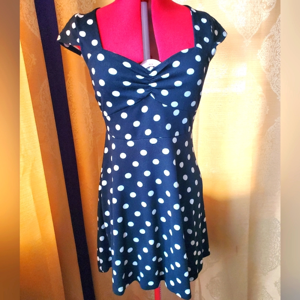 Sourpuss Sweetheart Vavavoom Polka Dot Dress